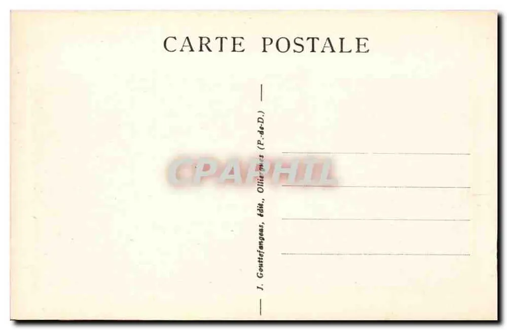 L'Auvergne — Route Malviale, Roche Tuilière und Roche Sanadoire — J. Gouttefangeas (P.-de-D.) - Rückseite
