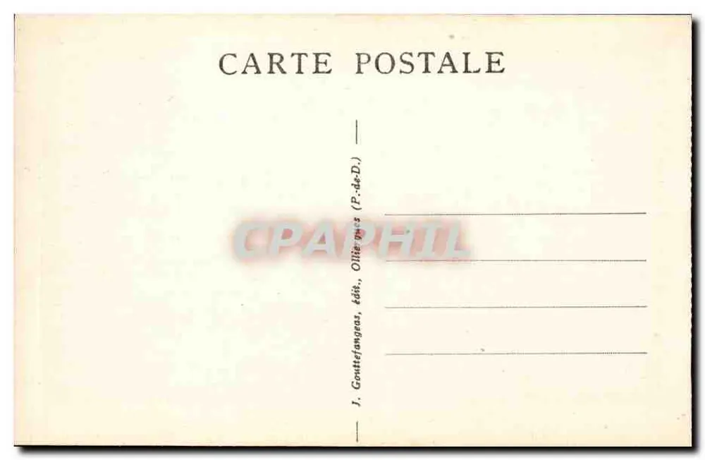 Le Mont-Dore, vom Gipfel des Capucin gesehen — Panoramablick — J. Gottliefangéas, Verlag (P.-de-D.) - Rückseite