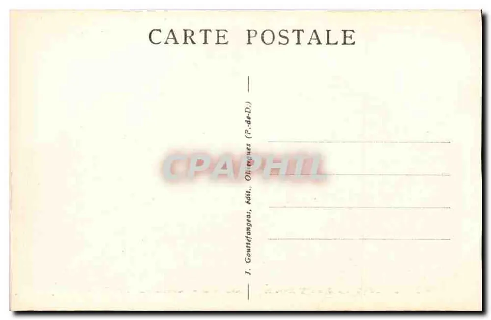 Le Mont-Dore - Place Michel-Bertrand - Die Thermalbäder — G. D'O. - n° 1423 - Rückseite