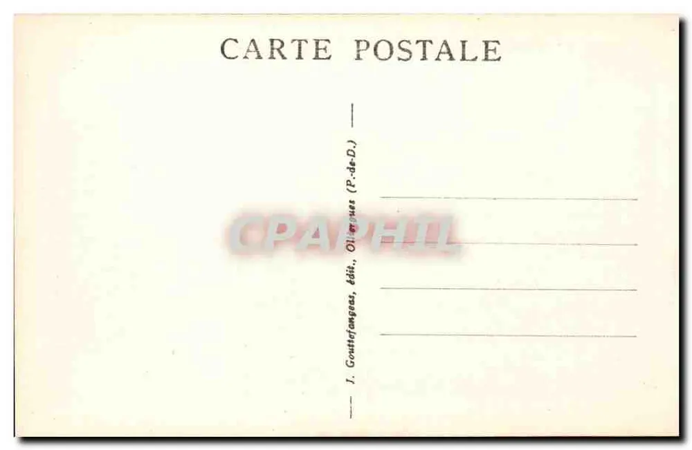 LE MONT-DORÉ — Gorges d'Enfer — J. Gontefanges, édit. (P.-de-D.) - Verso