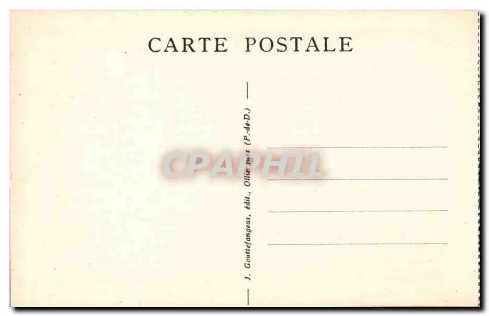 Lago de Guéry — Auvergne — J. Goustejangeas (P.-de-D.) - Verso