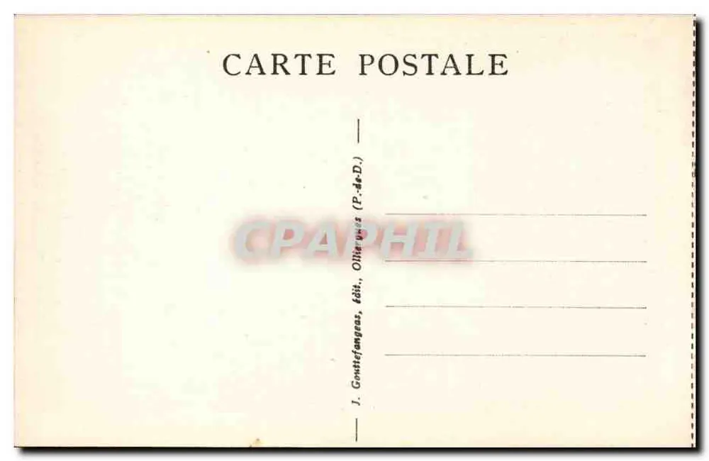 Le Mont-Dore — Das Casino — J. Gonttefangeas, Verleger, Ollierges (P.-da-D.) - Rückseite