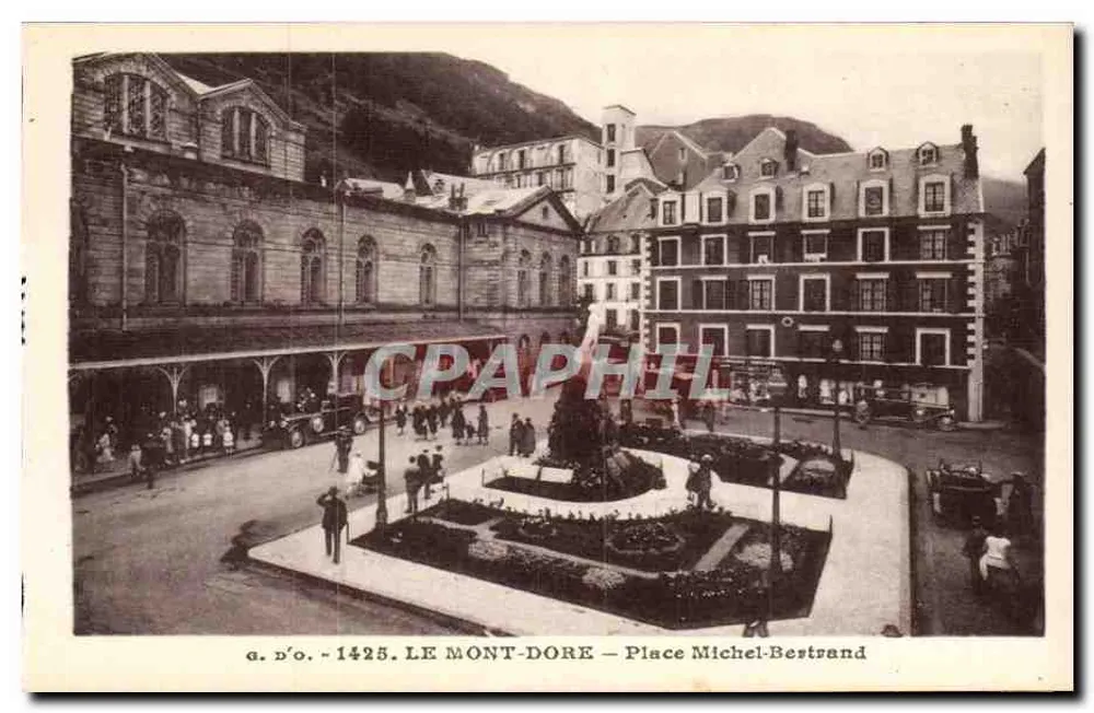 Le Mont-Dore — Place Michel-Bertrand — J. Gouttefanges, Verleger, Oingt (P.-de-D.) - Vorderseite