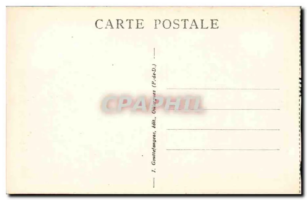 Le Mont-Dore — Place Michel-Bertrand — J. Gouttefanges, Verleger, Oingt (P.-de-D.) - Rückseite