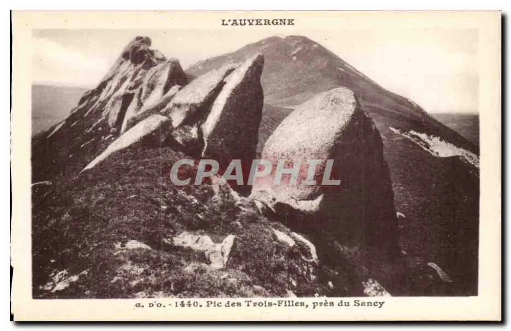 Pic des Trois-Filles, nahe Sancy — Auvergne — J. Gouttefongeas (P.-de-D.) - Vorderseite