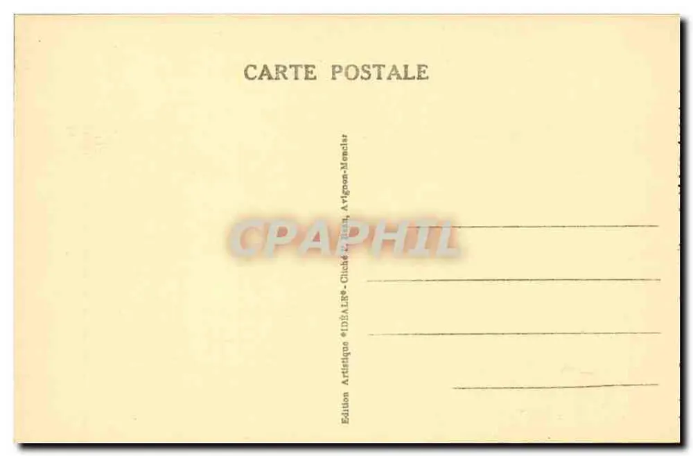 Avignon — Pont Saint-Bénézet e capela, com o Forte Saint-André de Villeneuve em segundo plano — IDEALE M. F. B. - Verso