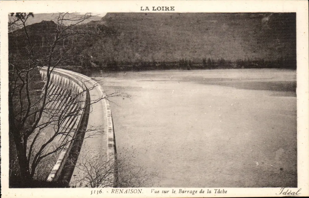 A Loire — Vista do Barrage de la Tâche em RENAISSON — Edição "Idéal" - Frente