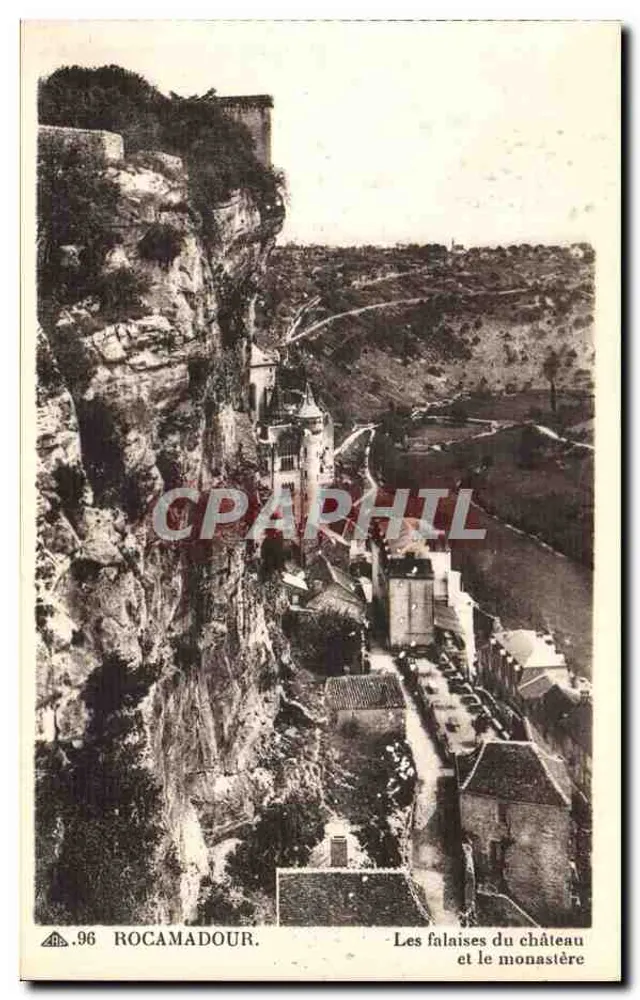 Rocamadour — Die Klippen des Schlosses und das Kloster — Cie des Arts, Strasbourg-Schiltigheim - Vorderseite
