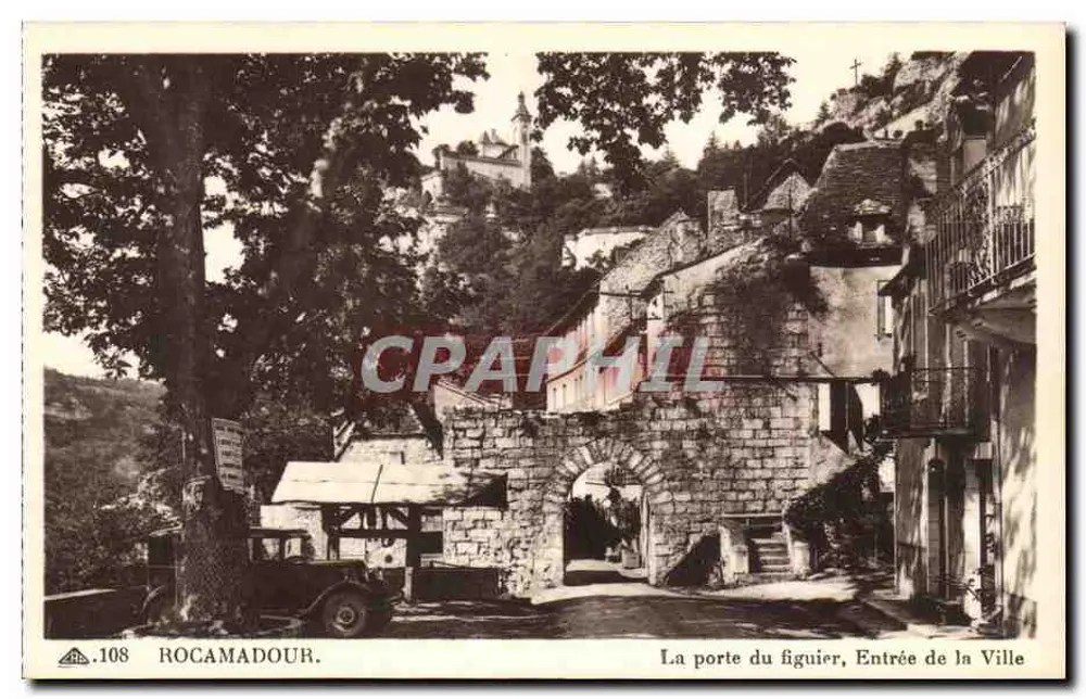 Rocamadour — Ansicht der Figurientür, Eingang zur Stadt — n°108 - Vorderseite