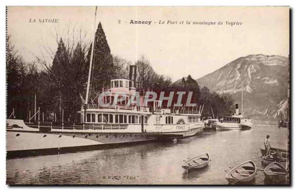 Annecy — Der Hafen und der Veyrier Berg — B.F.K. "Lux" — Verlag B.F.K. - Vorderseite