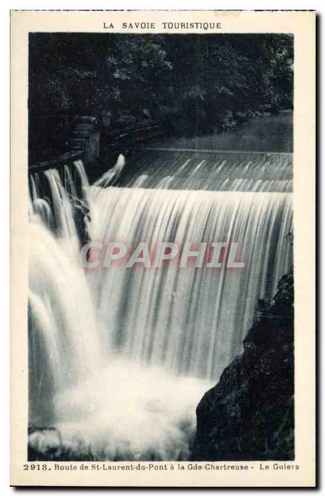 Wasserfall bei Le Guiers — Route von St-Laurent-du-Pont zur Grotte der Grande Chartreuse — La Savoie Touristique-Ausgabe, Nr. 2918 - Vorderseite