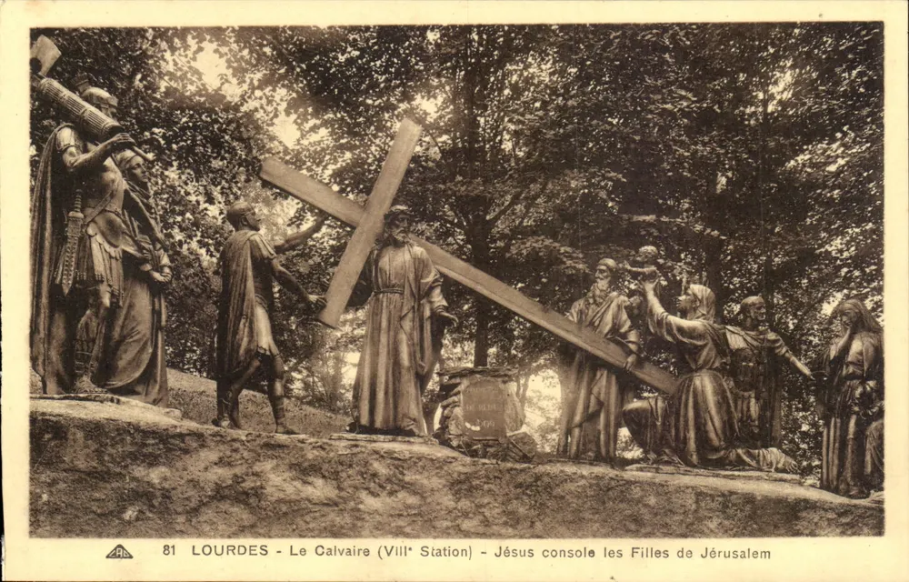 Lourdes - Der Calvary (Achte Station) - Jesus tröstet die Töchter Jerusalems - Vorderseite