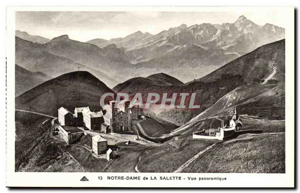 Notre-Dame de La Salette — Panoramablick — unbekannter Verlag, Seriennummer 13 - Vorderseite