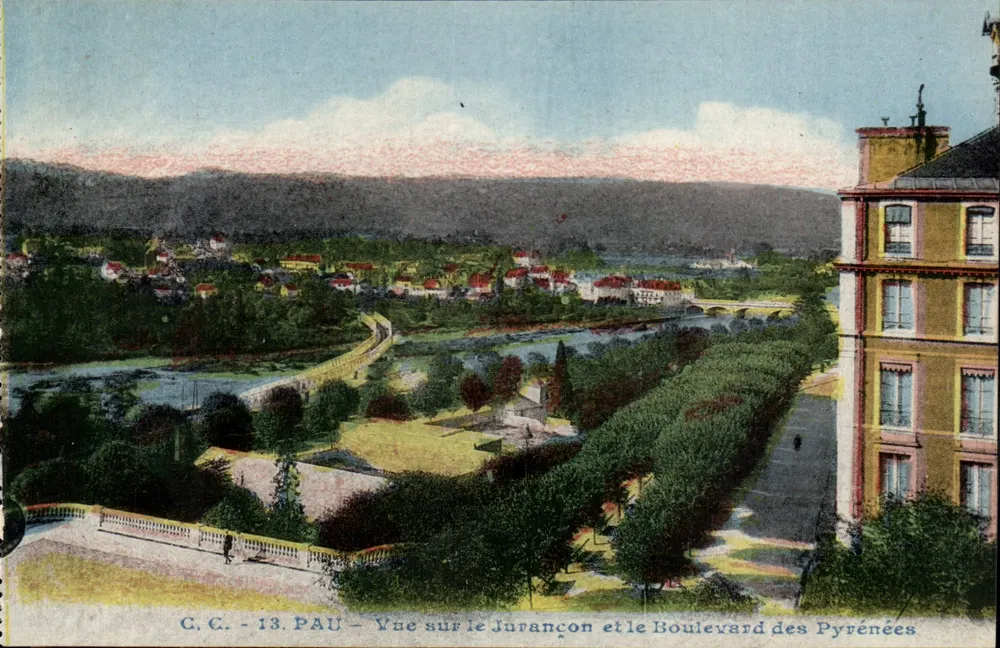Pau — Aussicht auf den Jurançon und den Boulevard des Pyrénées — C.C. n°13 - Vorderseite