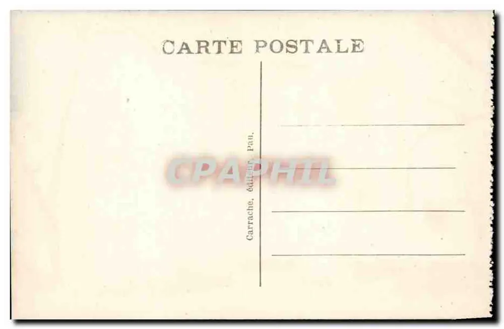 Pau - O Castelo Nacional — C.C. - 9 — Carrache, editor Pau - Verso