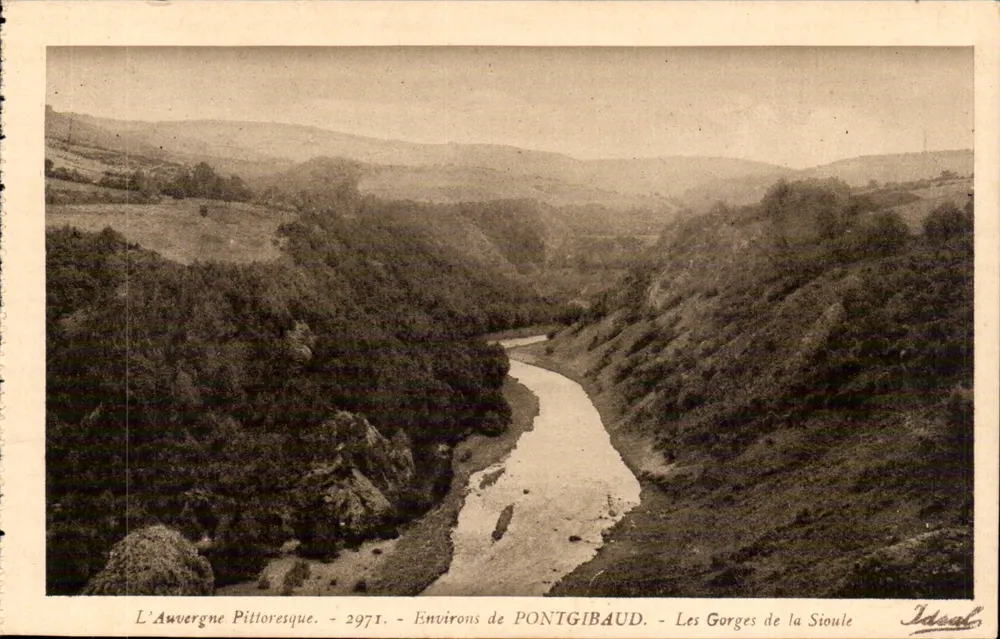 As Gorges da Sioule — A Auvergne Pittoresca — 2971 — Editor Ideal - Frente
