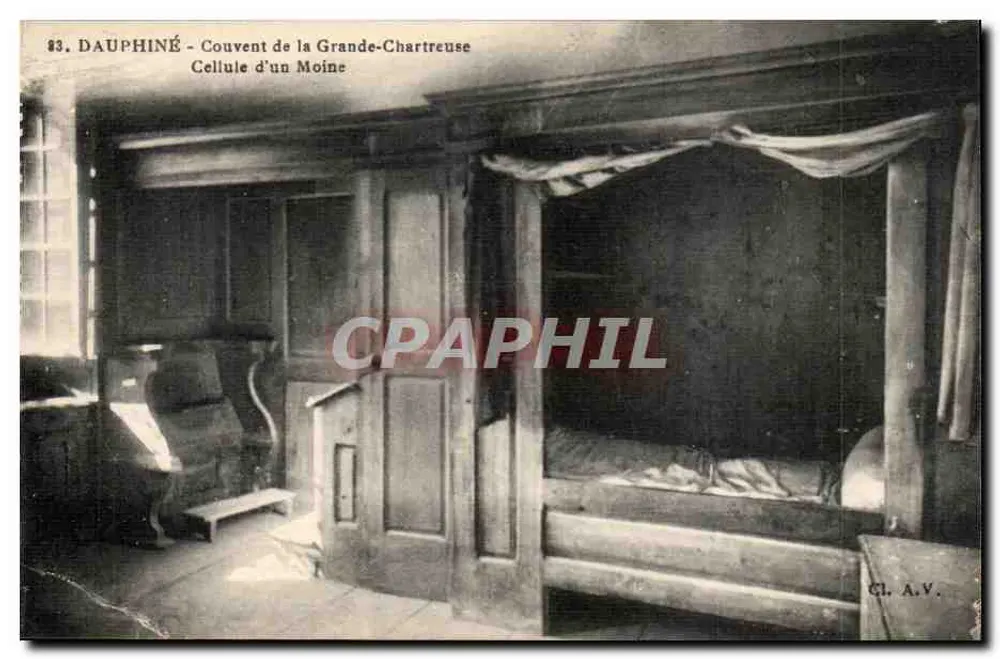 Dauphiné - Convento della Grande-Chartreuse - Cellula di un Monaco - Recto