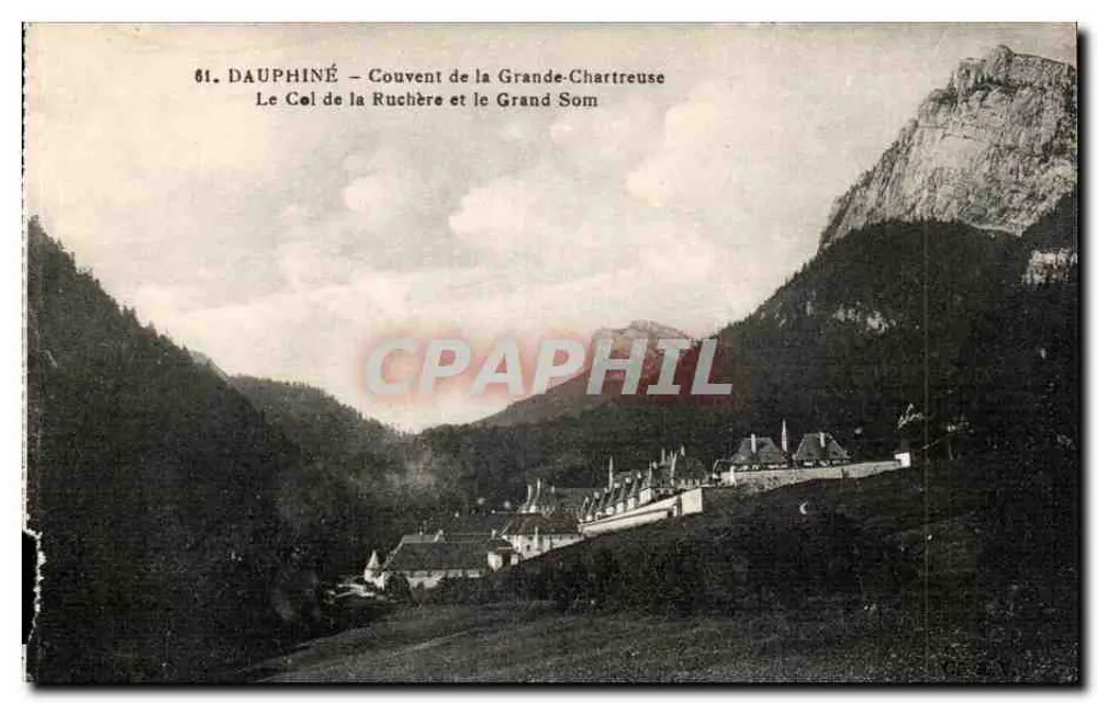 Dauphiné — Kloster der Grande-Chartreuse — Col de la Ruchère und Grand Som - Vorderseite