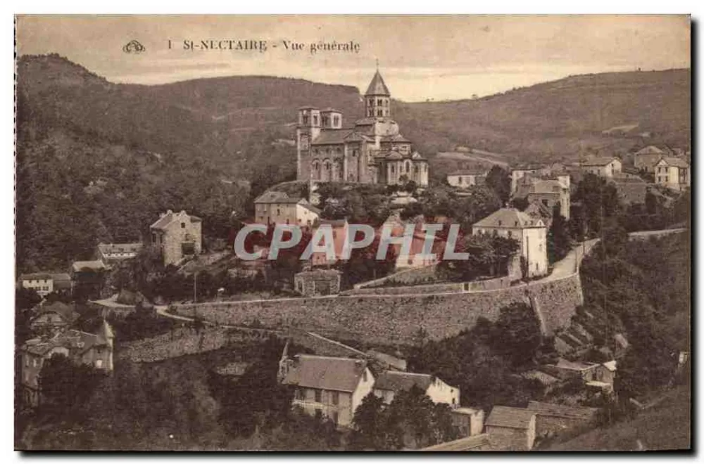 Saint-Nectaire - Widok ogólny — wydawca C° Alsacienne des Arts Photomécaniques, Strasbourg - Awers