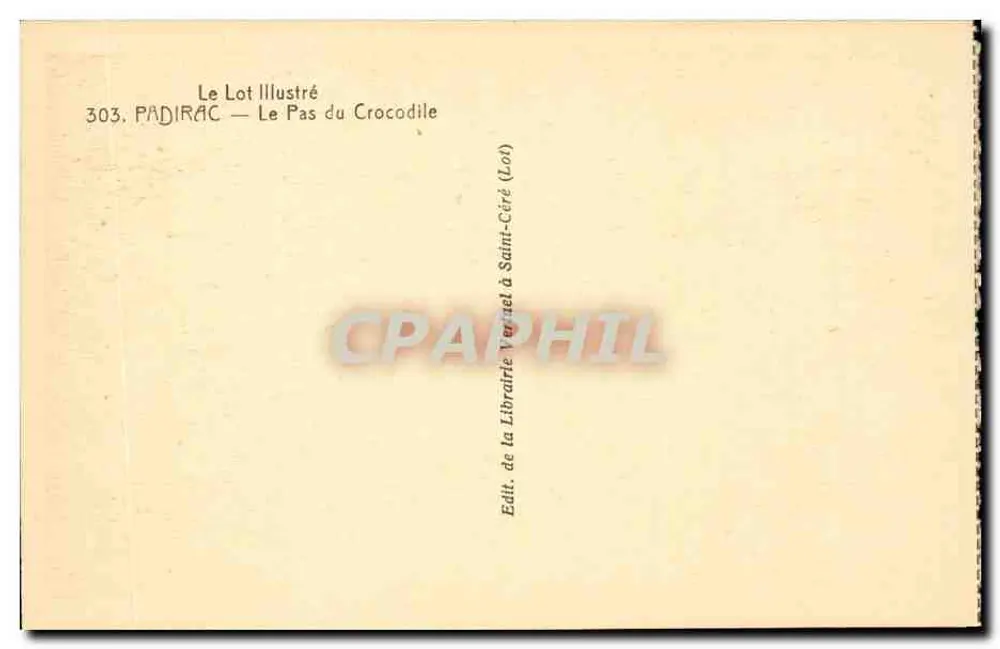 Padirac — O Passo do Crocodilo — Le Lot Illustré n°303 - Verso
