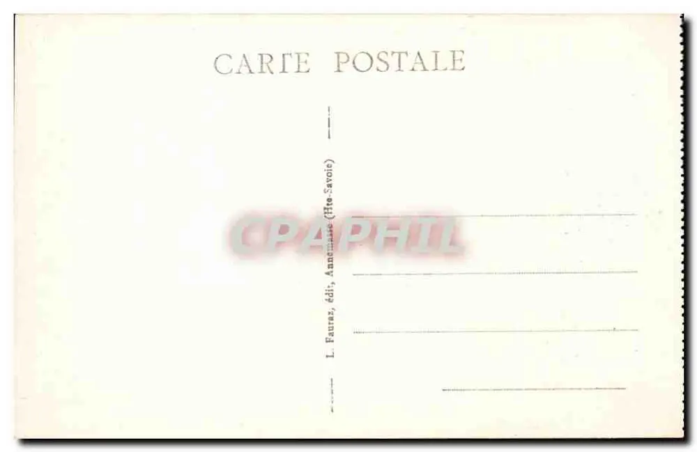 Chamonix Mont Blanc — Les Bosses — G.R. 418 — editor L. Faurez, Annecy (Haute-Savoie) - Verso