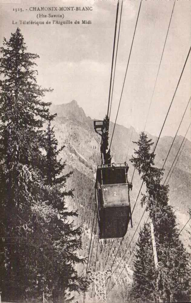 Chamonix-Mont-Blanc — Der Seilbahn der Aiguille du Midi — L. Faurns, Verlag, Annecy (Haute-Savoie) - Vorderseite