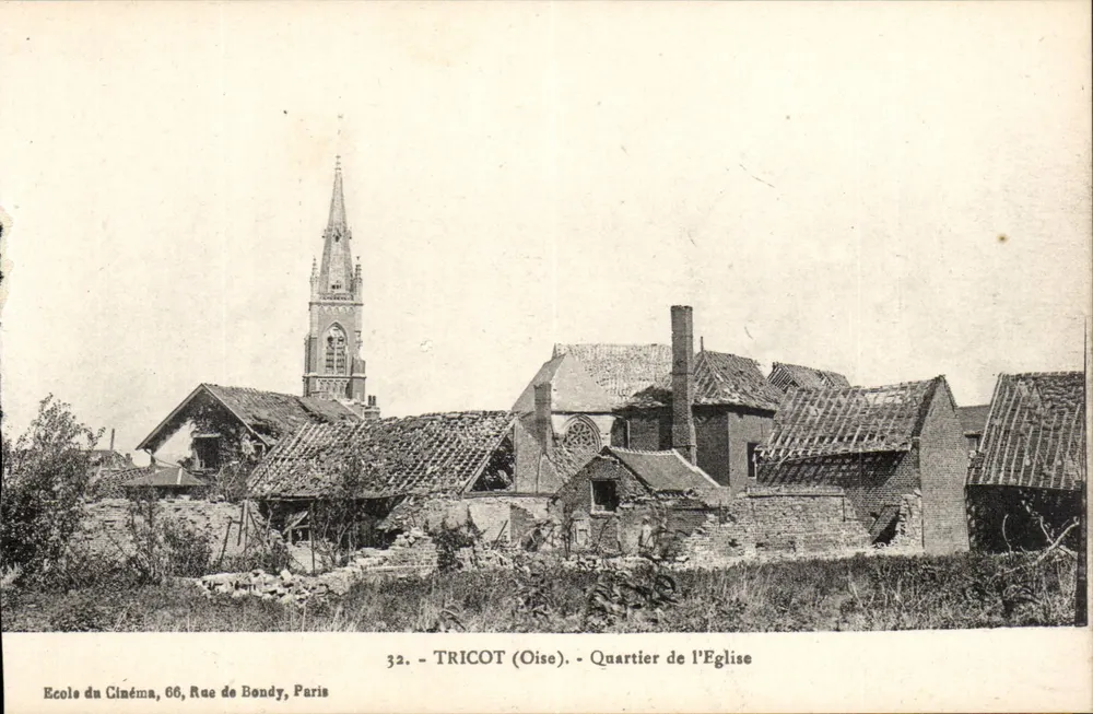 Tricot (Oise) - Bairro da Igreja — Escola de Cinema, 66 Rue de Bondy, Paris - Frente