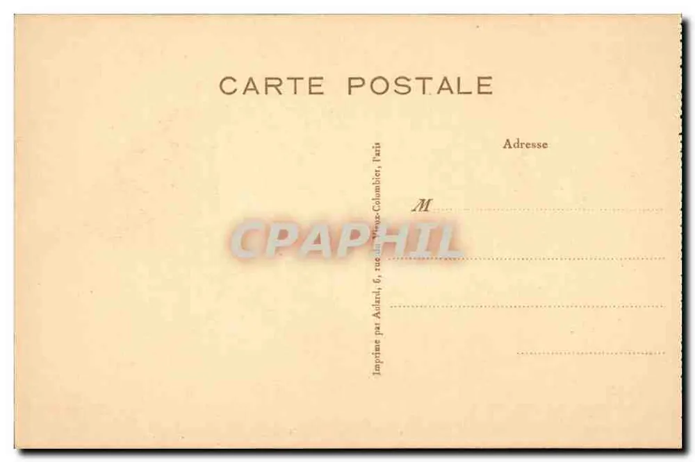 Capela de Santa Bernadette — Casa Mãe das Irmãs da Caridade, Nevers — Impresso por Aulard, 6, rue des Vieux-Colombiers, Paris - Verso