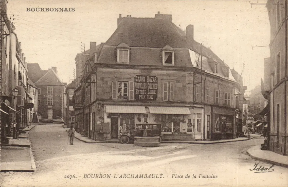 Bourbon-l'Archambault — Place de la Fontaine — Idsol, n°2076 - Vorderseite
