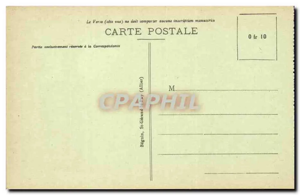 Bourbon-L'Archambault — Das Casino und das Thermalbad — Verlag Ideal, Nr. 2072 - Rückseite