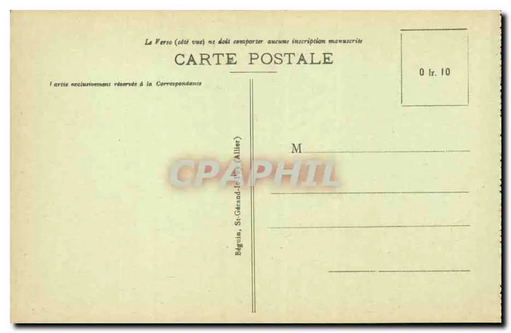 Ruínas do Castelo de Bourbon-l'Archambault — Environs de Moulins — Editor: Stock Létrague - Verso