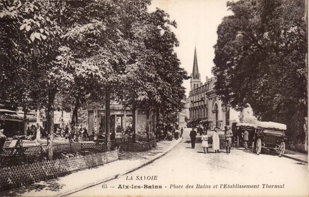 Aix-les-Bains - Place des Bains und das Thermalbad — Savoy, Nr. 65 - Vorderseite