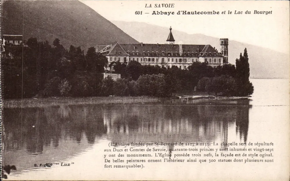 La Savoie — Abadia de Hautecombe e Lago do Bourget — B.F. Lux, n°601 - Frente