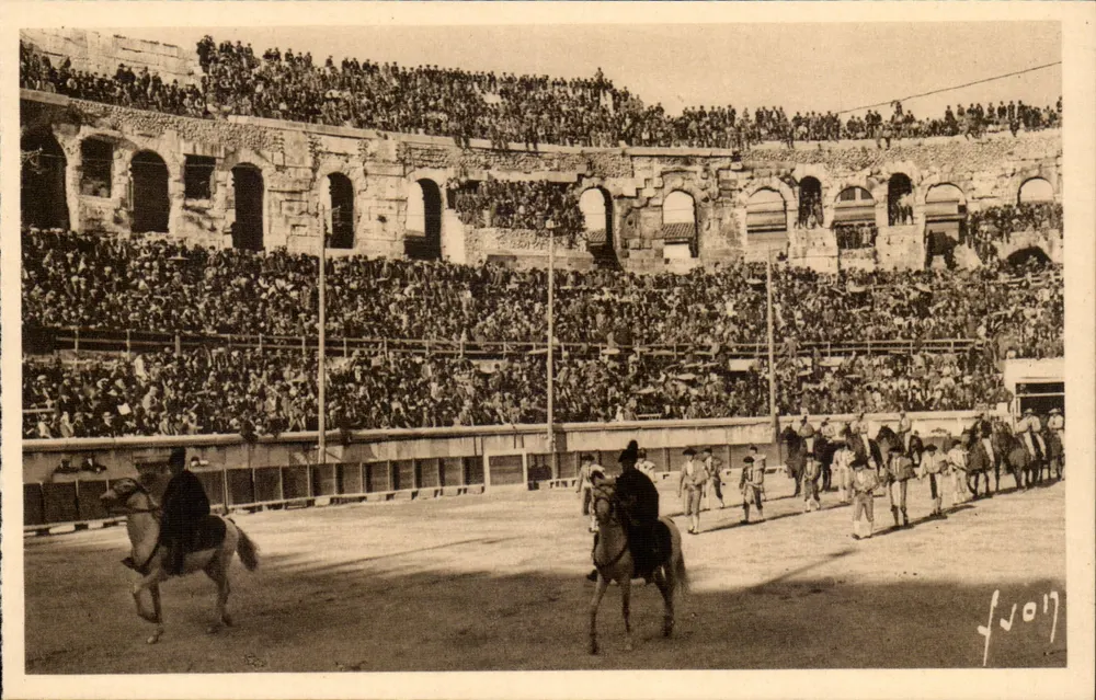 Nîmes (Gard) — Les Arènes un jour de Corrida - Le Paséo — Les Éditions d'Art 'VON' Paris - Vorderseite