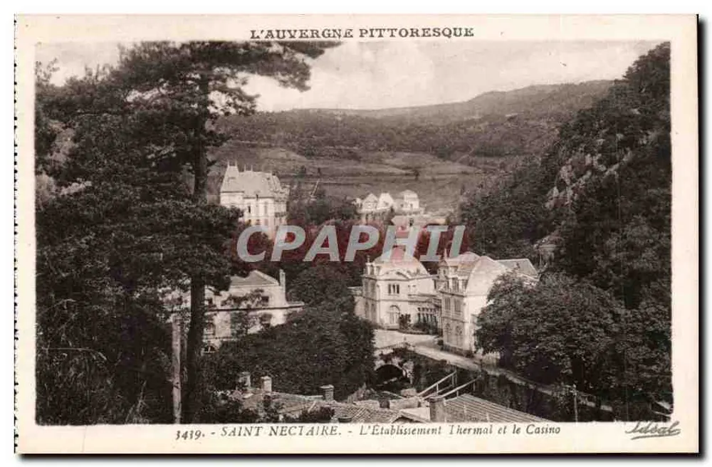 Saint-Nectaire — Das Thermalbad und das Casino — Ideal, n° 3419 - Vorderseite