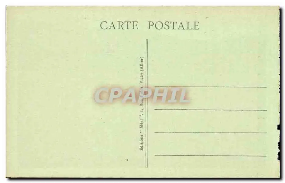 Saint-Nectaire — Ansicht vom Kirchturm und der Tal — Verlag 'Idéal' n° 3434 - Rückseite