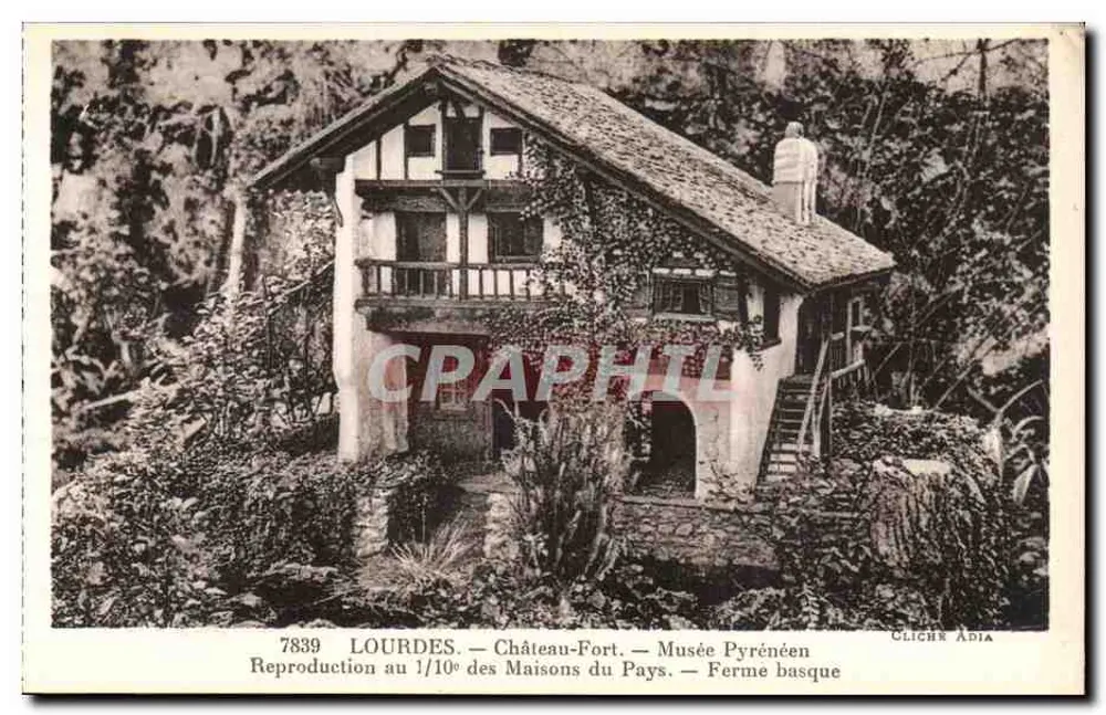 Lourdes — Festungschloss — Pyrenean Museum — Basque Farm — Cliché Adia - Vorderseite