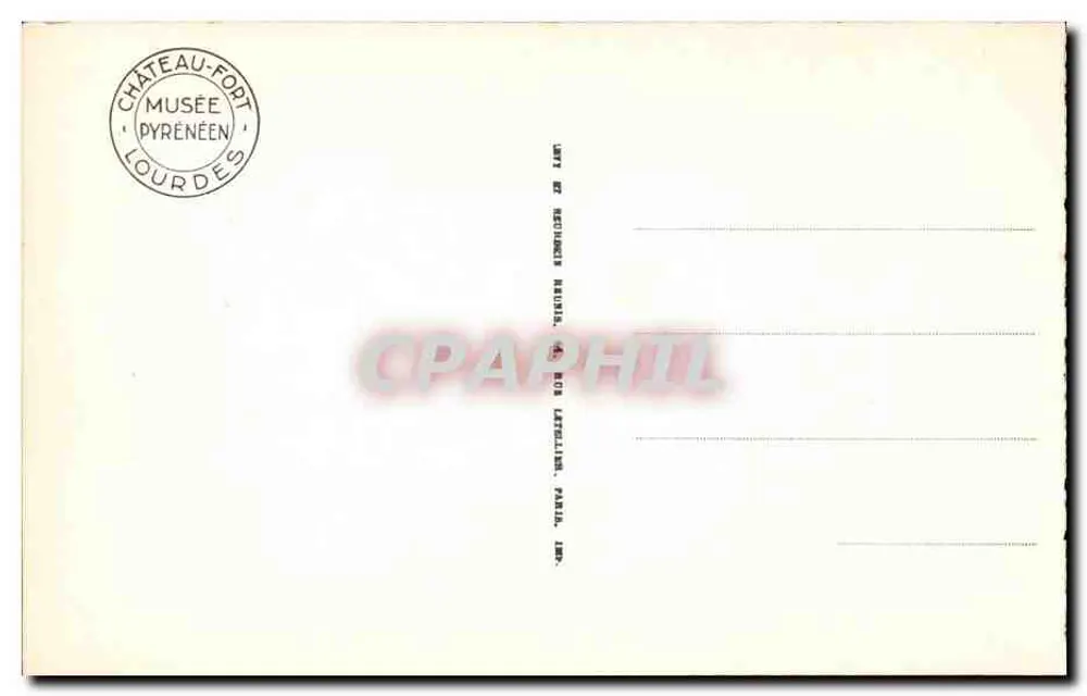 Lourdes — Ancien Château féodal du XIVe siècle — I.L. - Verso