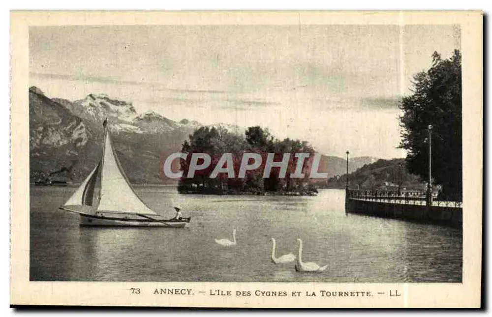 Annecy — Die Insel der Schwäne und die Tournette — LL - Vorderseite
