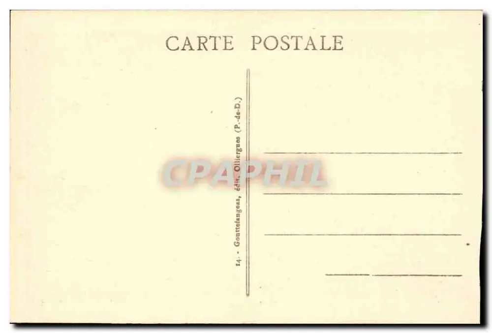 O Mont-Dore - Vale do Sancy e o Capucin — A Poética da Auvergne, editor Gouttolanges - Verso