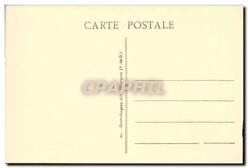 Le Mont-Dore - A Grande Cascata — A Poética da Auvergne, editor Gountefanges (P.-dè-D.) - Verso