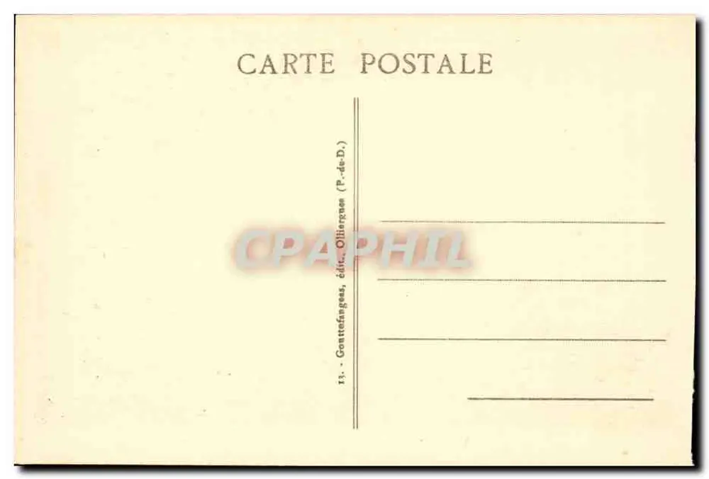 Castello di Tournœl — L'Auvergne Poétique — editore Gonttefages - Verso