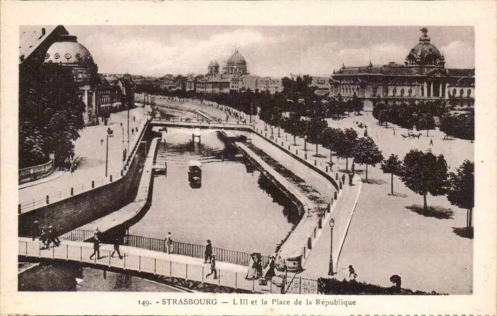 Strasbourg — LIII und der Place de la République — Cartes La Cigogne - Vorderseite
