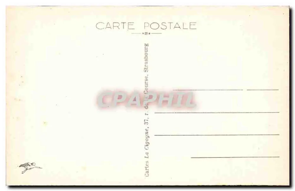 Strasbourg — LIII und der Place de la République — Cartes La Cigogne - Rückseite