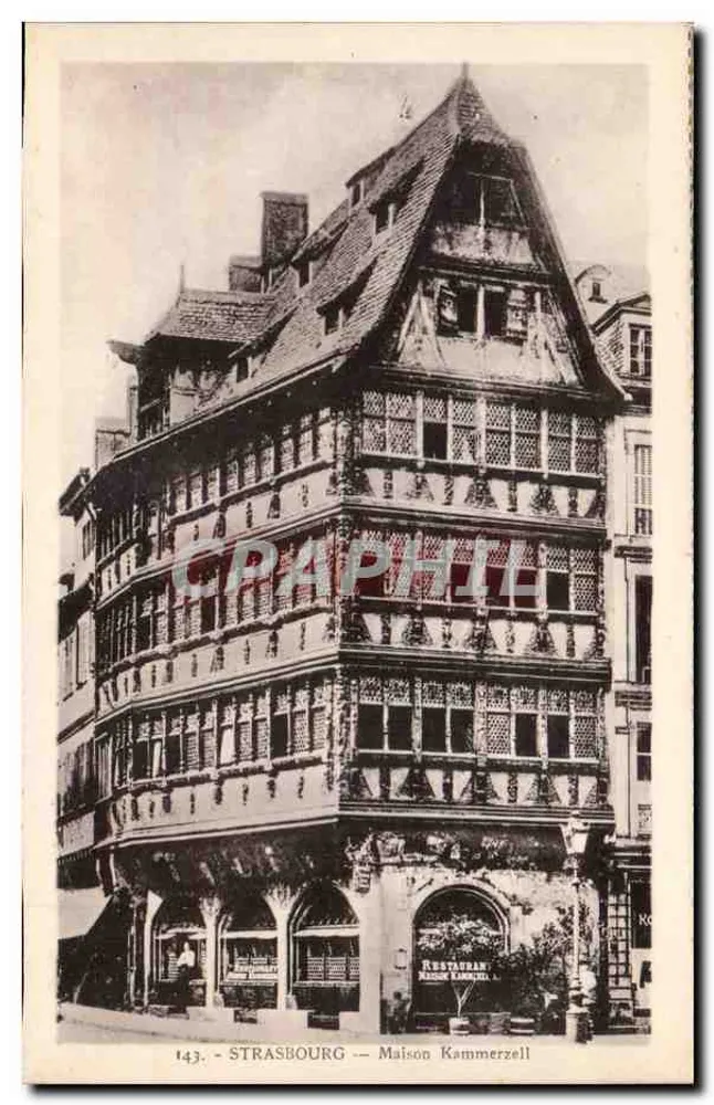 Estrasburgo — Casa Kammerzell — Restaurante — n° 143 - Frente