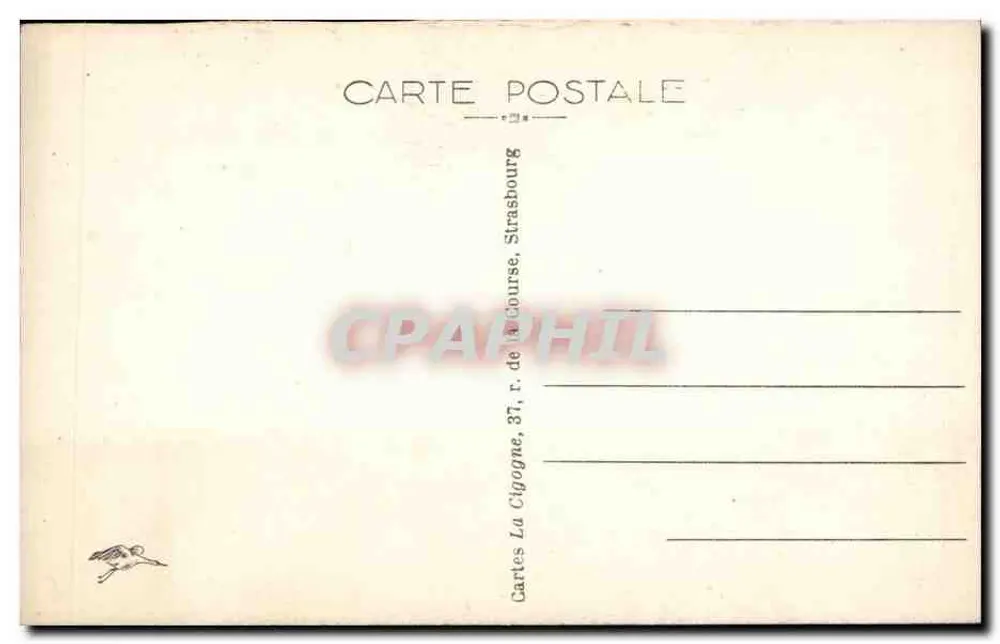 Strasbourg — Ninho de Corujas — Editor: Cartes La Cigogne - Verso