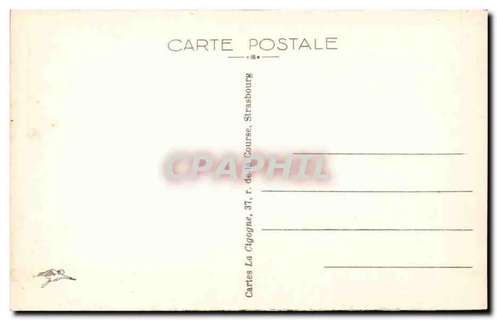 Straßburg — Palast der Justiz und Kirche Saint-Pierre-le-Jeune — Cartes La Cigogne - Rückseite