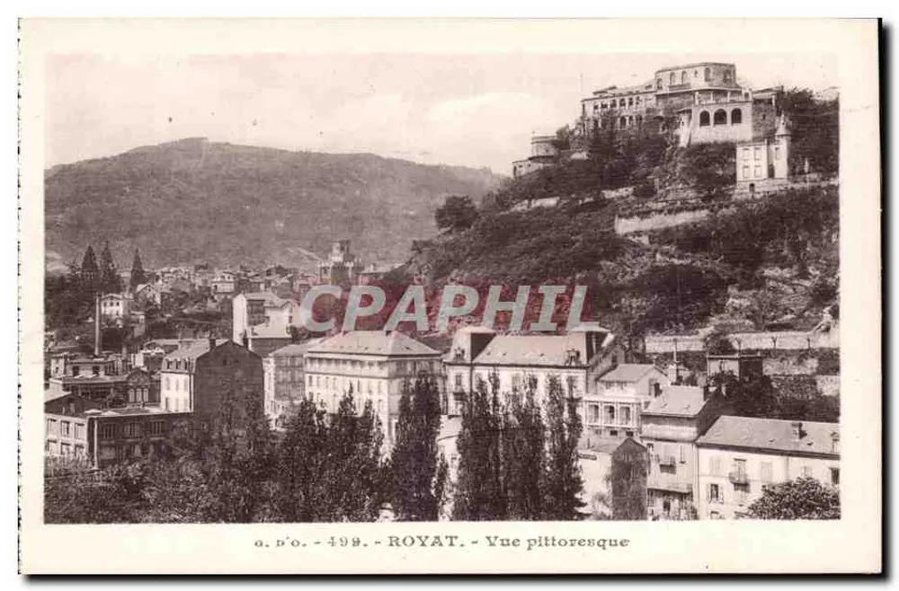 Royat — Vista pitoresca — J. Goutefanges, Editor, P.-de-D. - Frente
