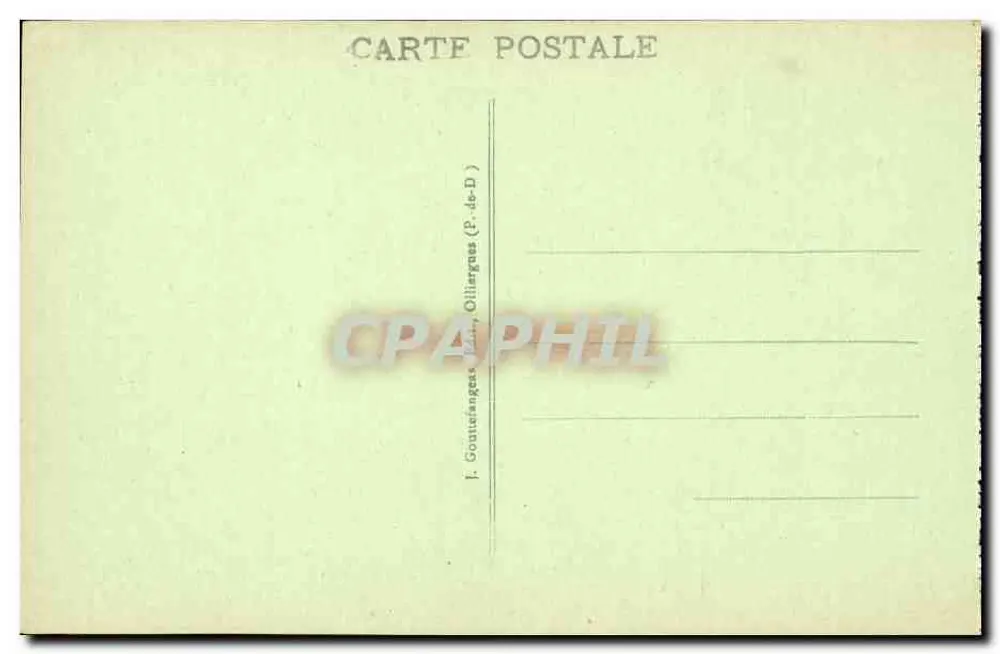Alt Royat und Puy de Dôme — Panoramablick — J. Goutieranges, Olliargues (P.-de-D.) - Rückseite