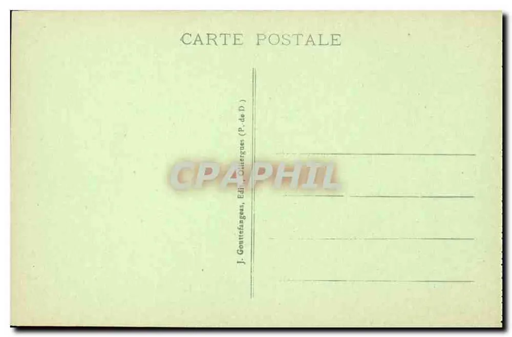 Alte Straße von Vieux Royat — Ansicht einer schmalen Straße mit Einwohnern — Verlag J. Goutifanges, Nr. 436 - Rückseite